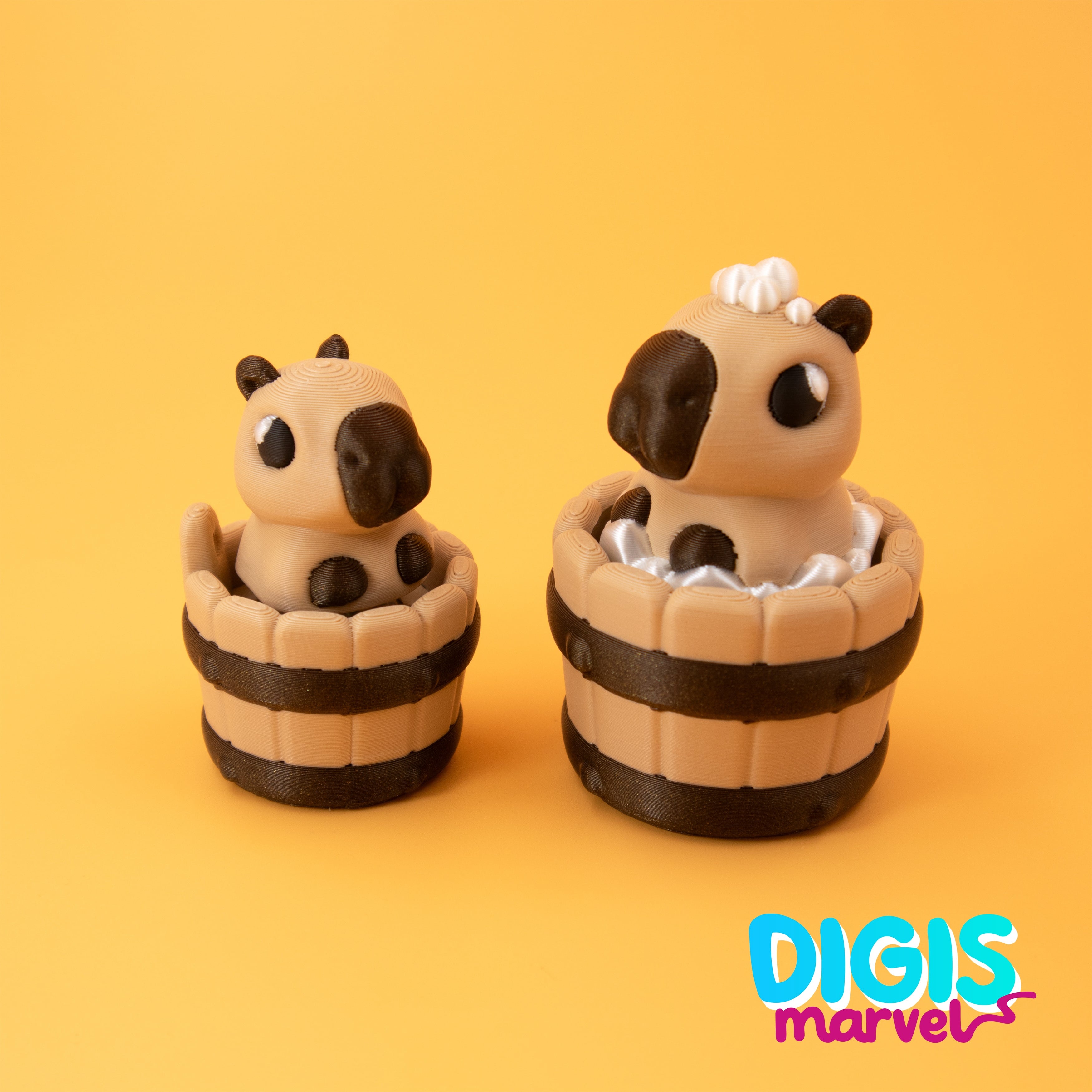 Capybara Bathtime Clicker + Keychain 3d model