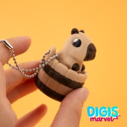 Capybara Bathtime Clicker + Keychain 3d model