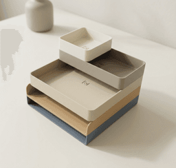 Stackable Japandi Office Storage 3d model