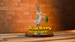 Collectible Playful Bugs Bunny Figurine 3d model