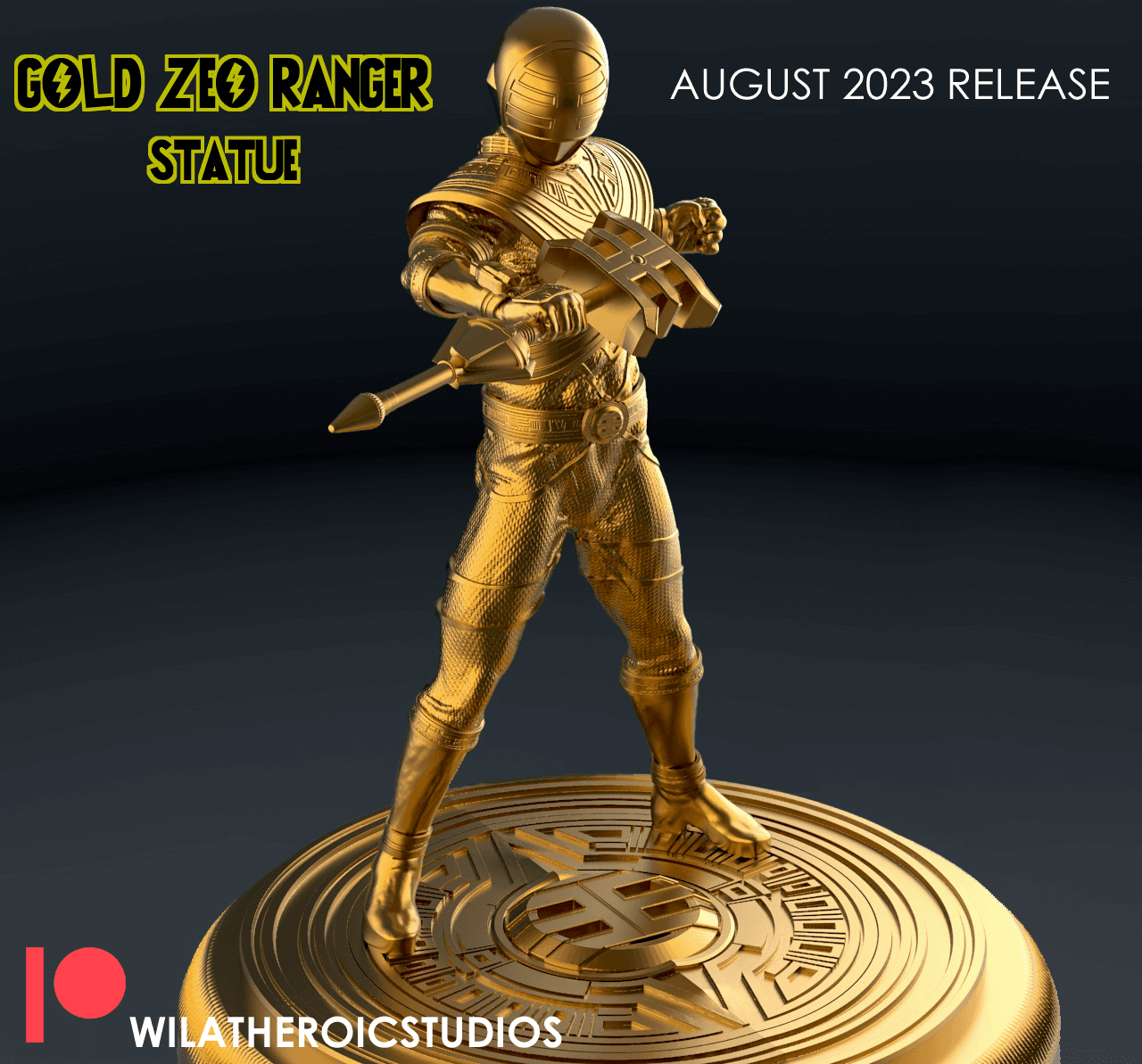 Gold Ranger Statue 3d model