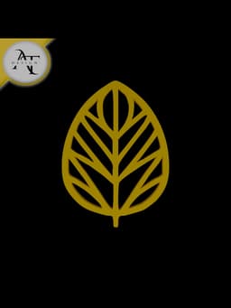 Simple Leaf Symbol - 2D Art 3d model