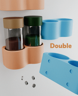 Spice Magnet (Single & Double) 3d model
