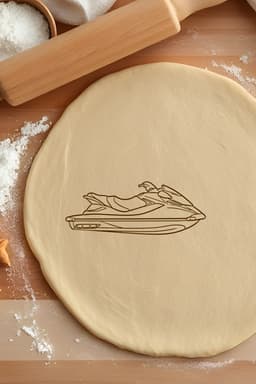 Jet Ski Cookie Cutter, Biscuit Cutter 3d model