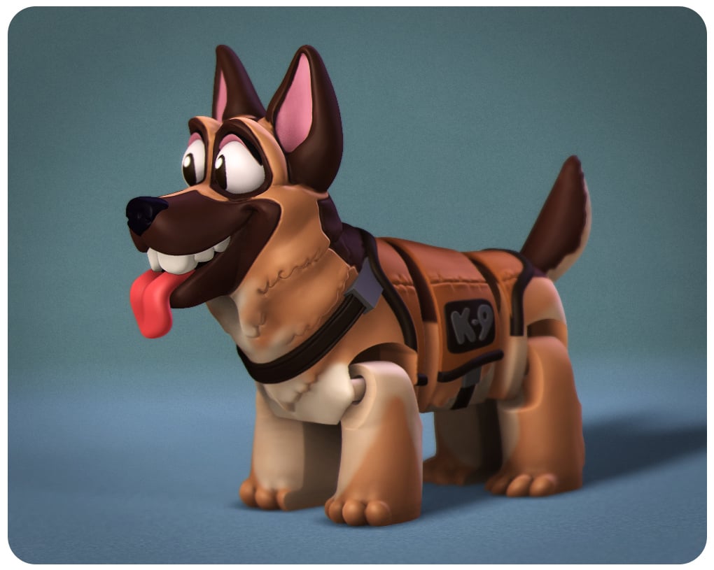 Happy Dogs German Shepherd 3d model