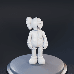 Kaws half skele 3d model