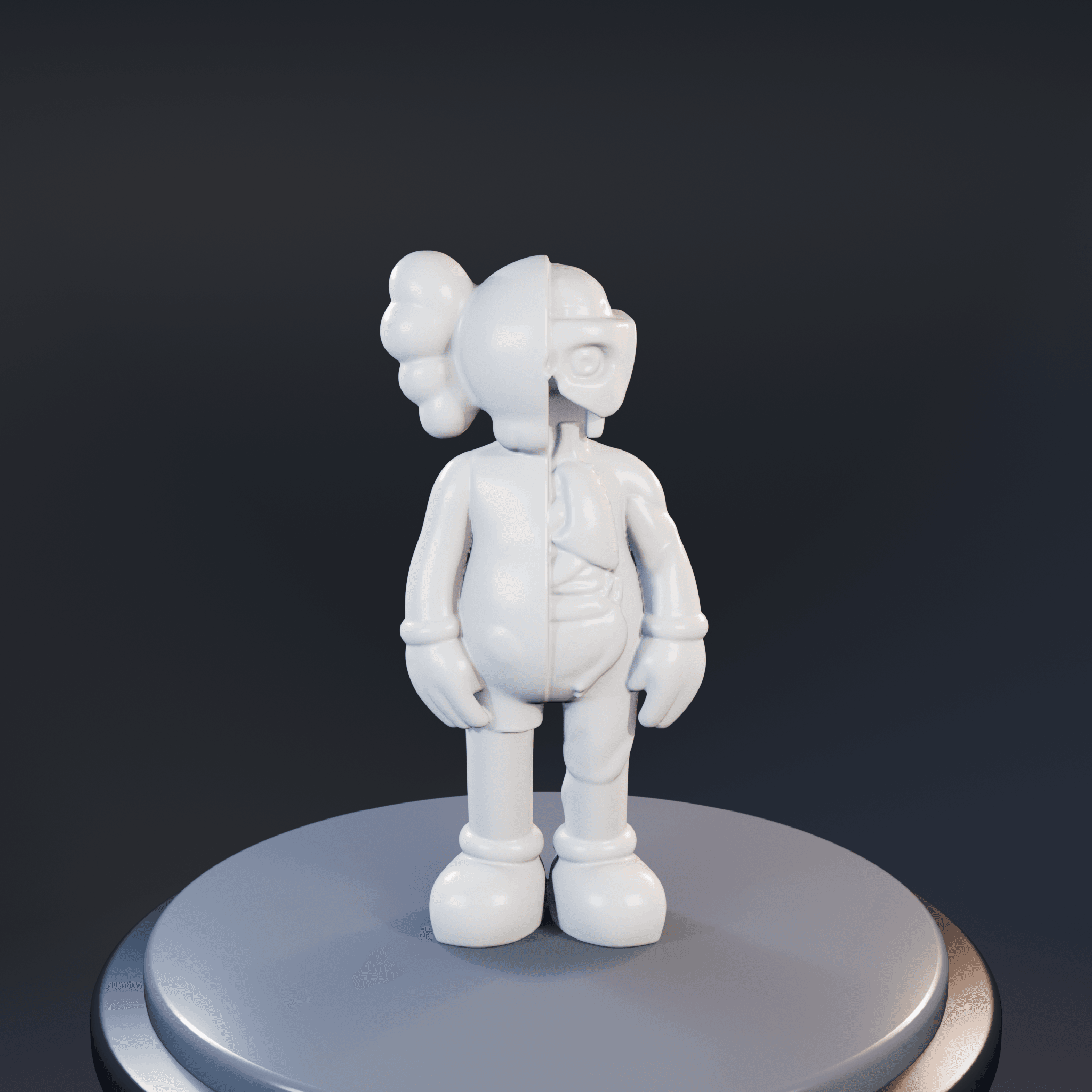 Kaws half skele 3d model