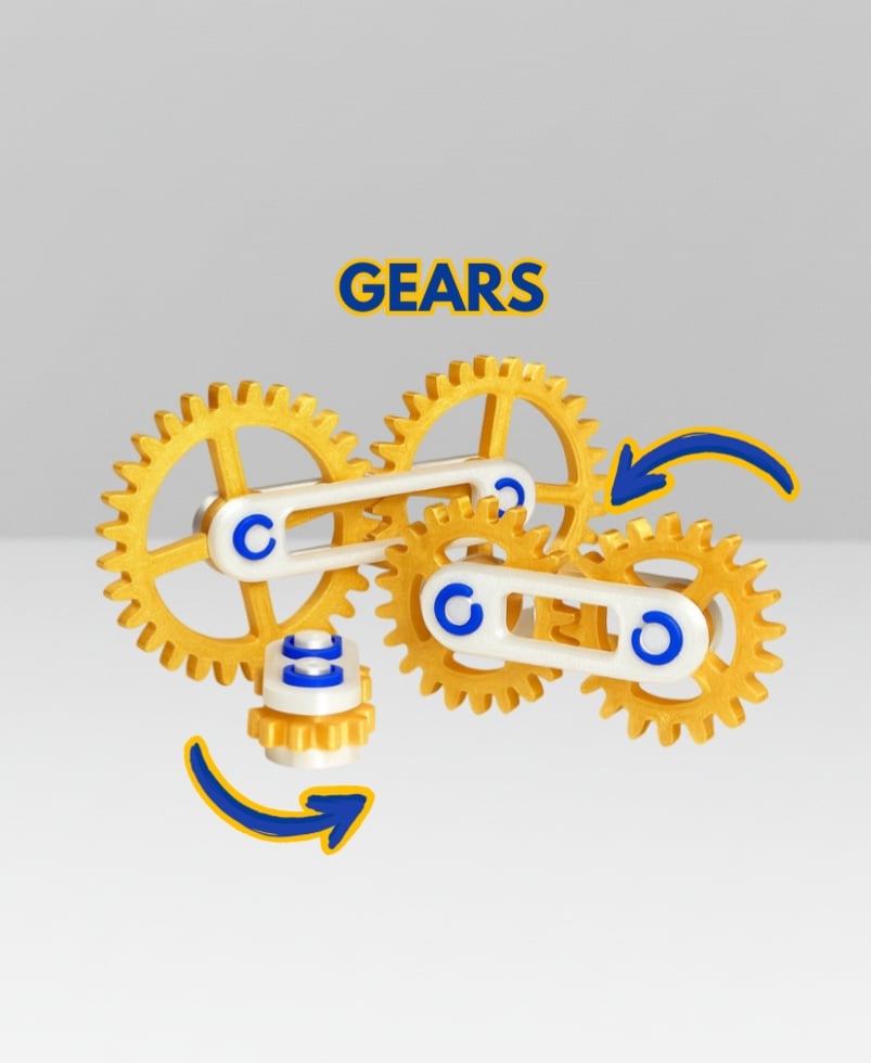 MODULAR GEARS TOY 3d model