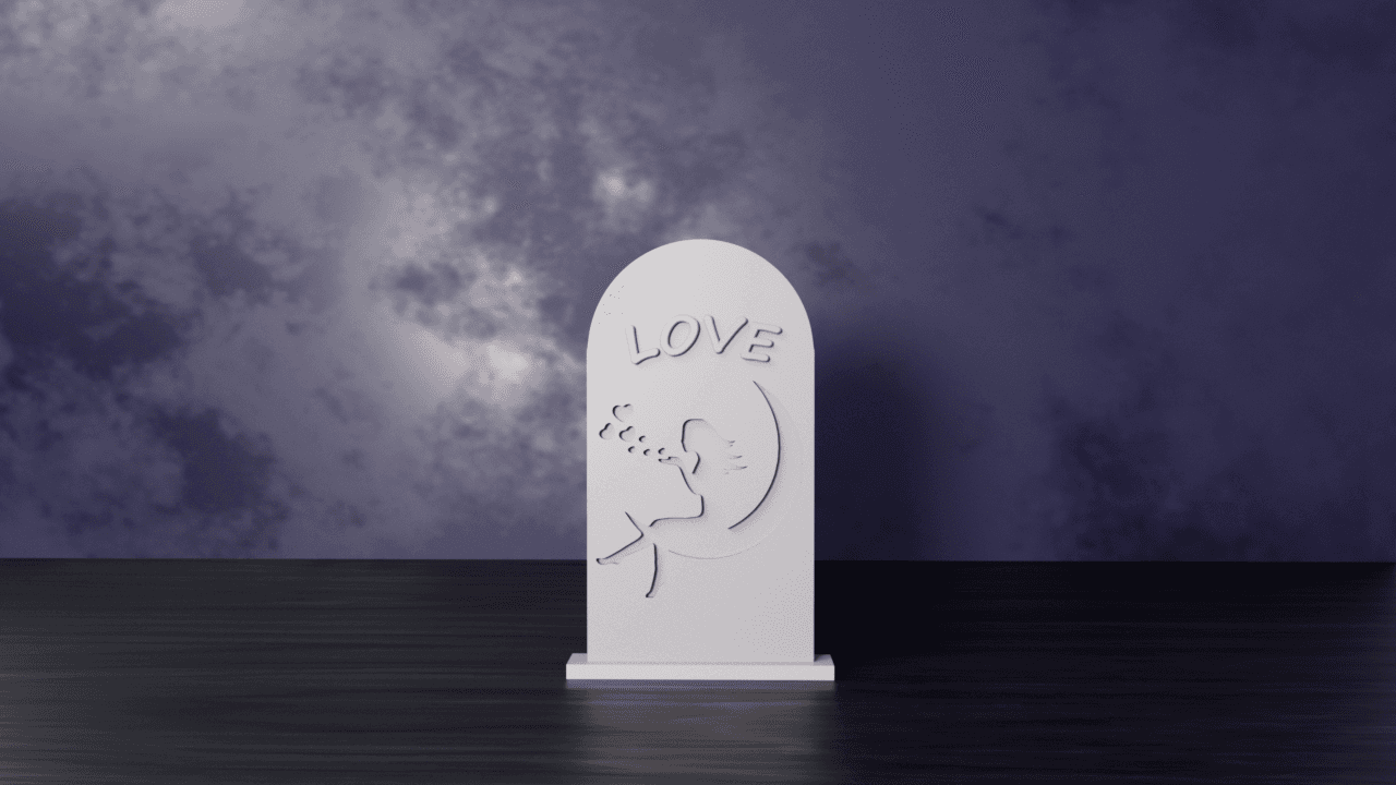 Love stand Desk Decoration 3d model