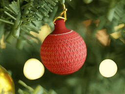 Linear Christmas Ornament 3d model