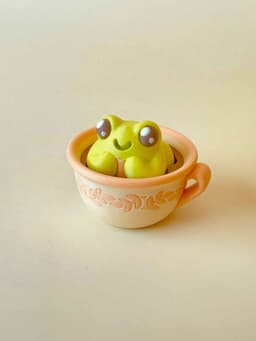 Teacup Frog Clicker Keychain Fidget Toy 3d model