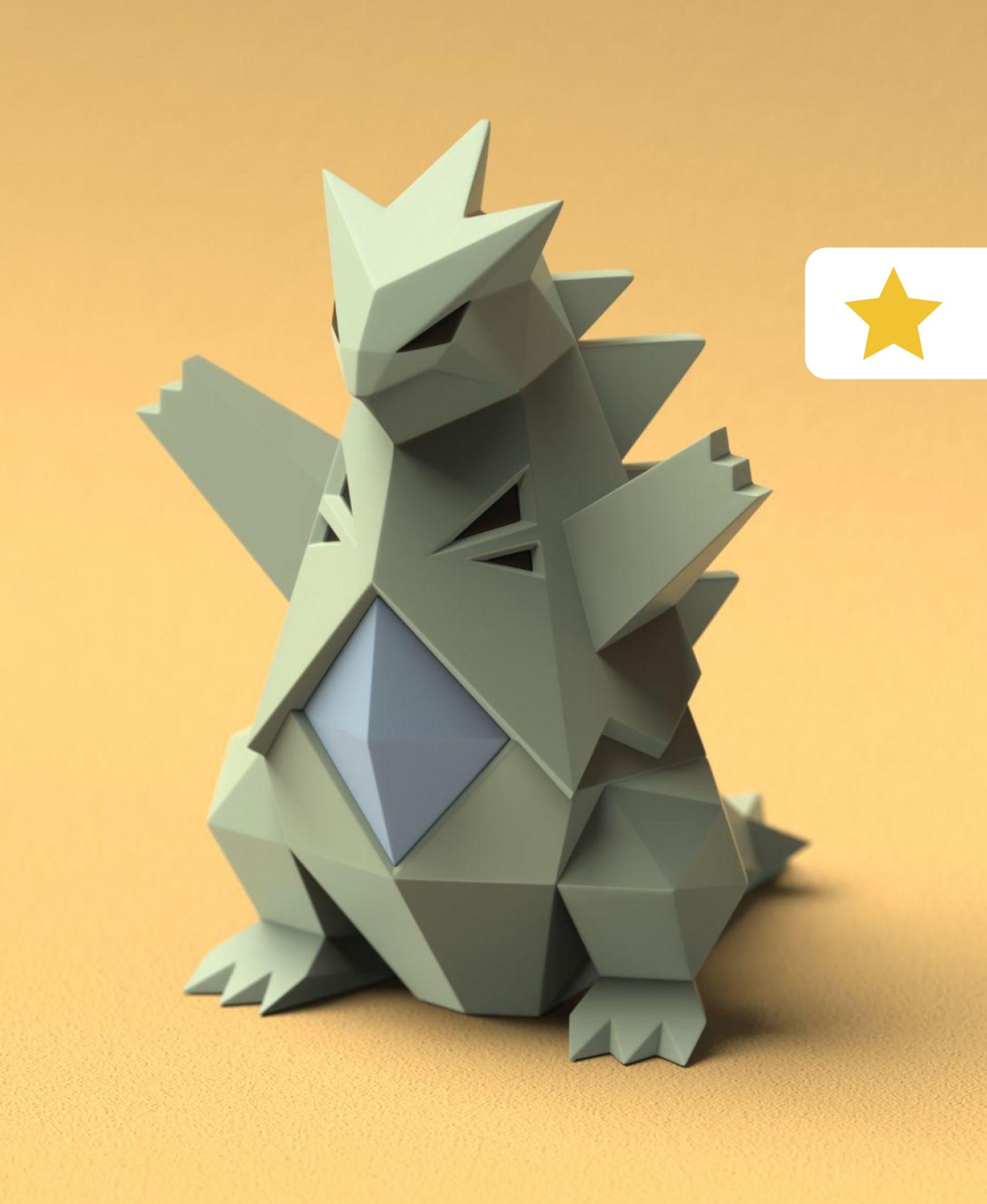 Low-poly Tyranitar 3d model