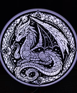 White Dragon wall art 3d model