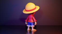 Luffy Chibi Figure - Multiparts 3d model