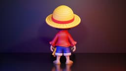 Luffy Chibi Figure - Multiparts 3d model