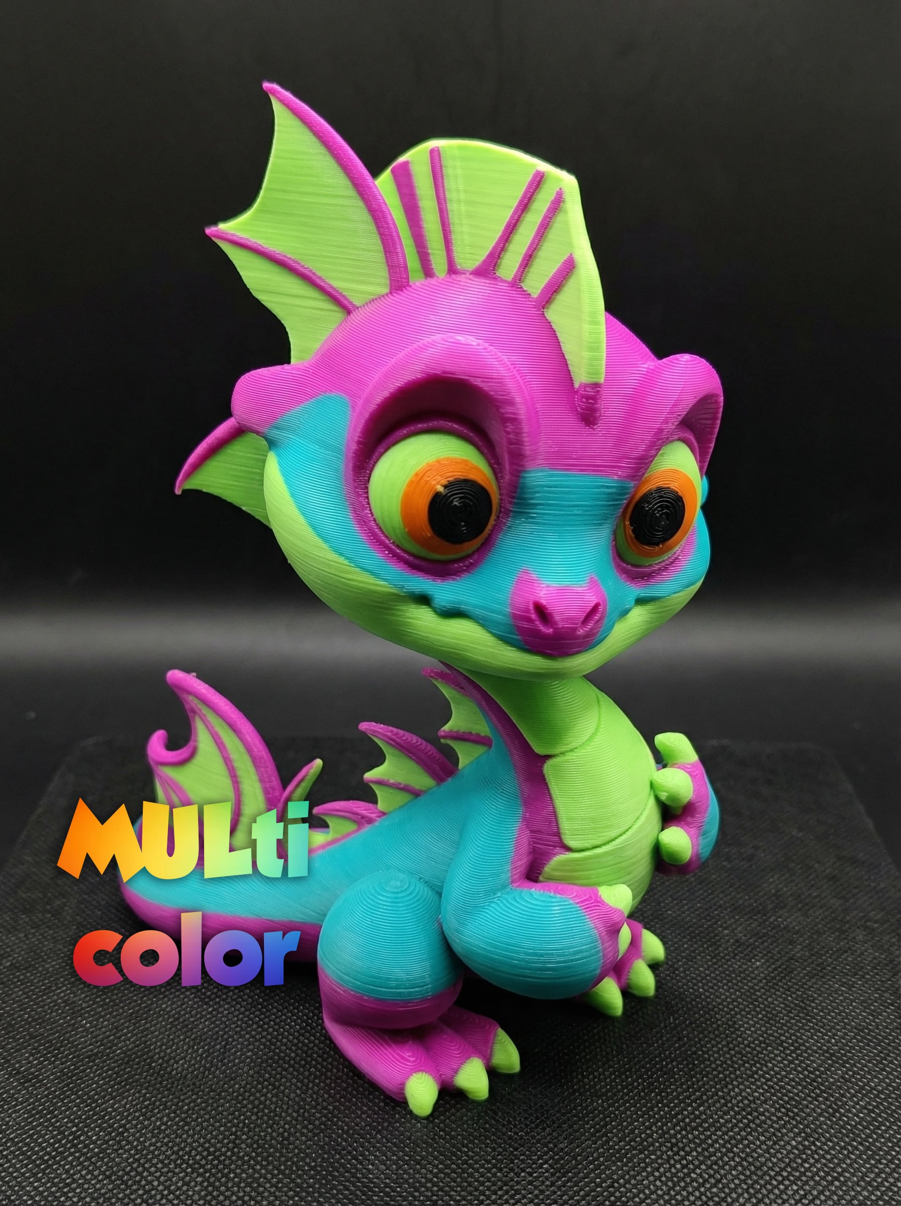 Cute Baby Dragon Multi-Color 3MF | Fantasy | Bambu Ready 3d model