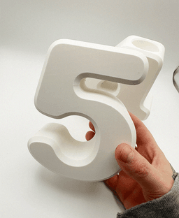 Tea Light Holder Numbers 3d model