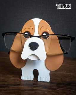 BASSET HOUND GLASSES HOLDER 3d model