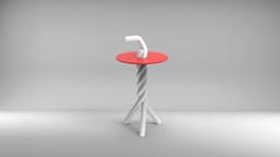 Twisted Sipek Table 3D Printed Side Table 3d model