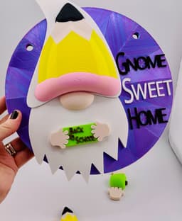 Magnetic Back to School Hat Gnome For Modular Sign 3d model