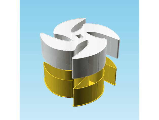 Shuriken 004B, nestable box (v2) 3d model
