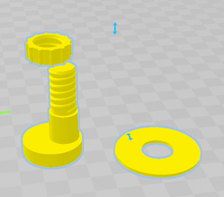 toilet seat bolt 3d model