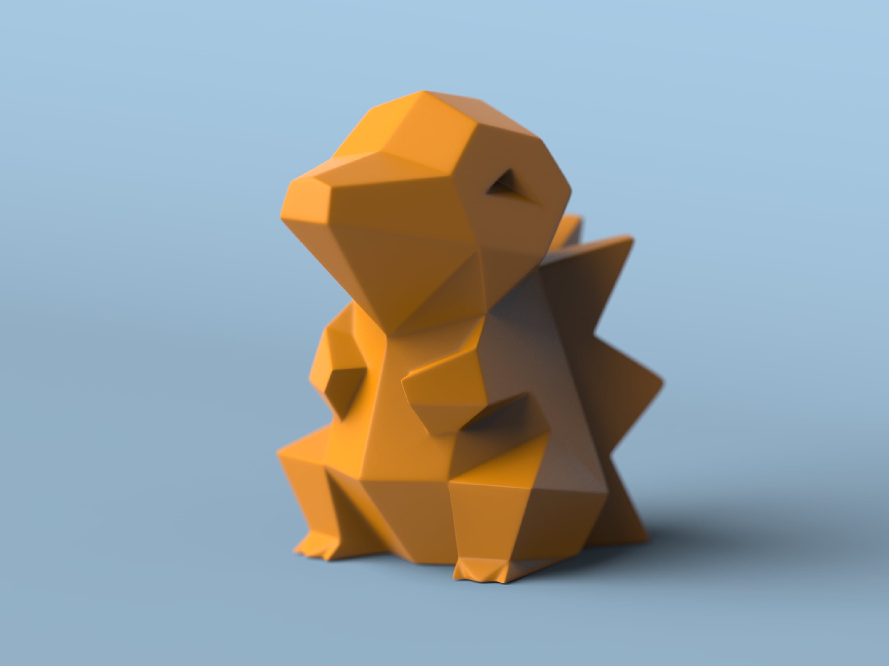 Low-poly Cyndaquil (Version 2) 3d model