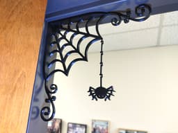 Magnetic Corner Print-in-Place Spiderweb Halloween Decoration 3d model