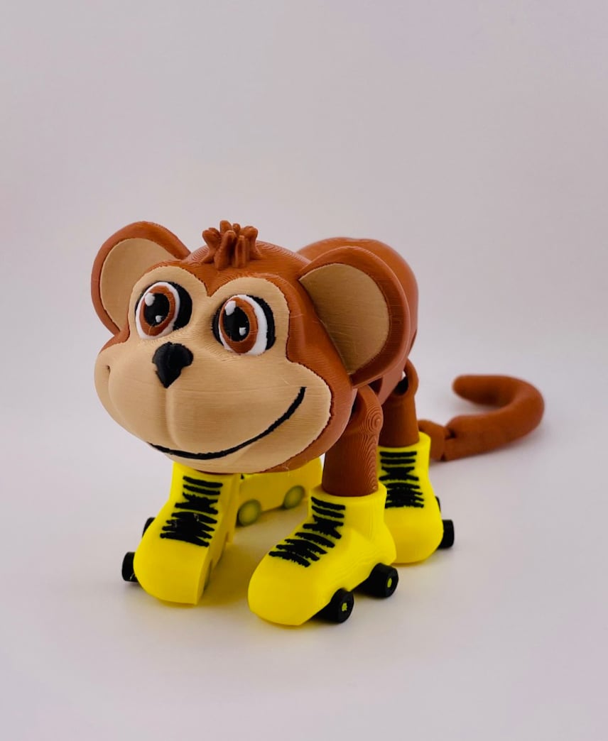 Monkey Roller Skate Flexi 3d model