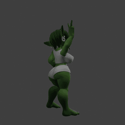 Cute Goblin Girl v2.0 3d model