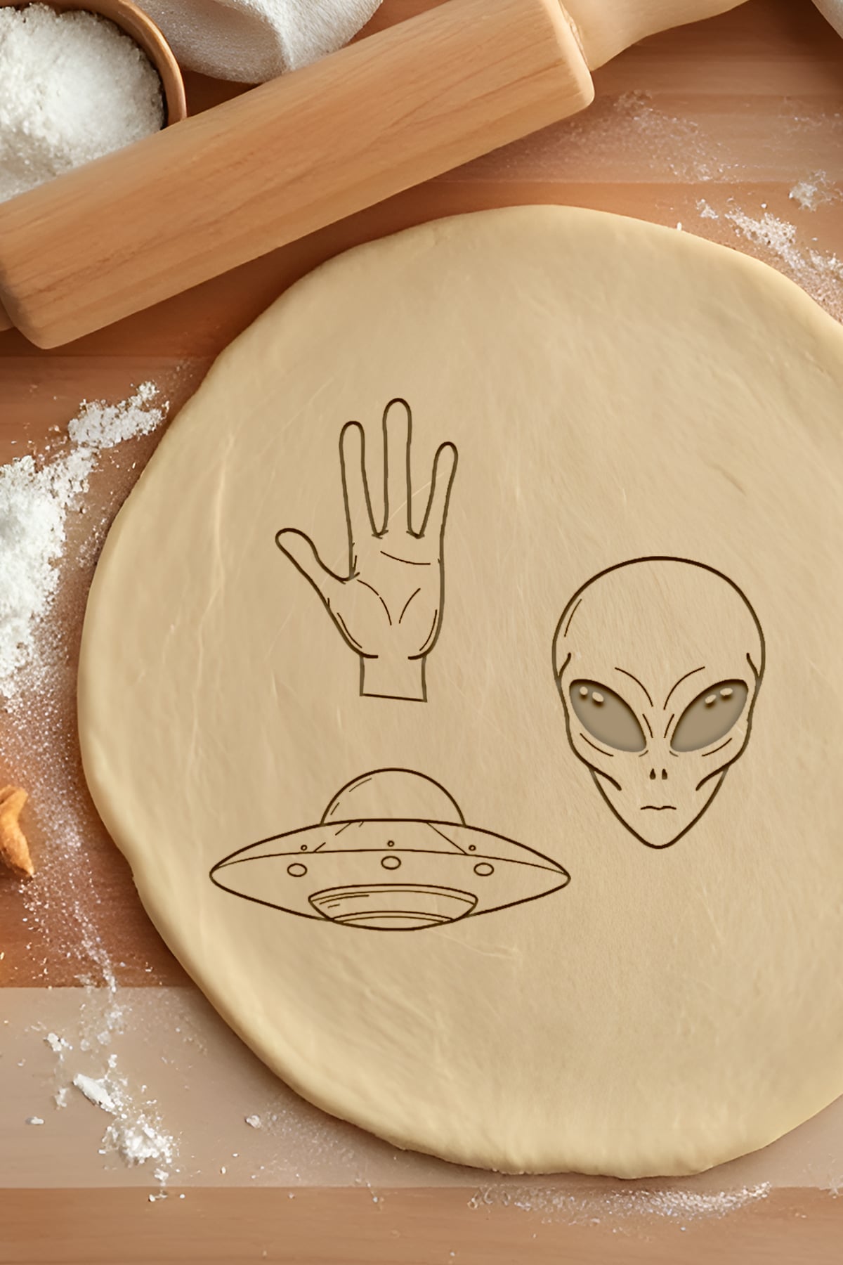 Alien Set Cookie Cutter, Biscuit Cutter 3d model