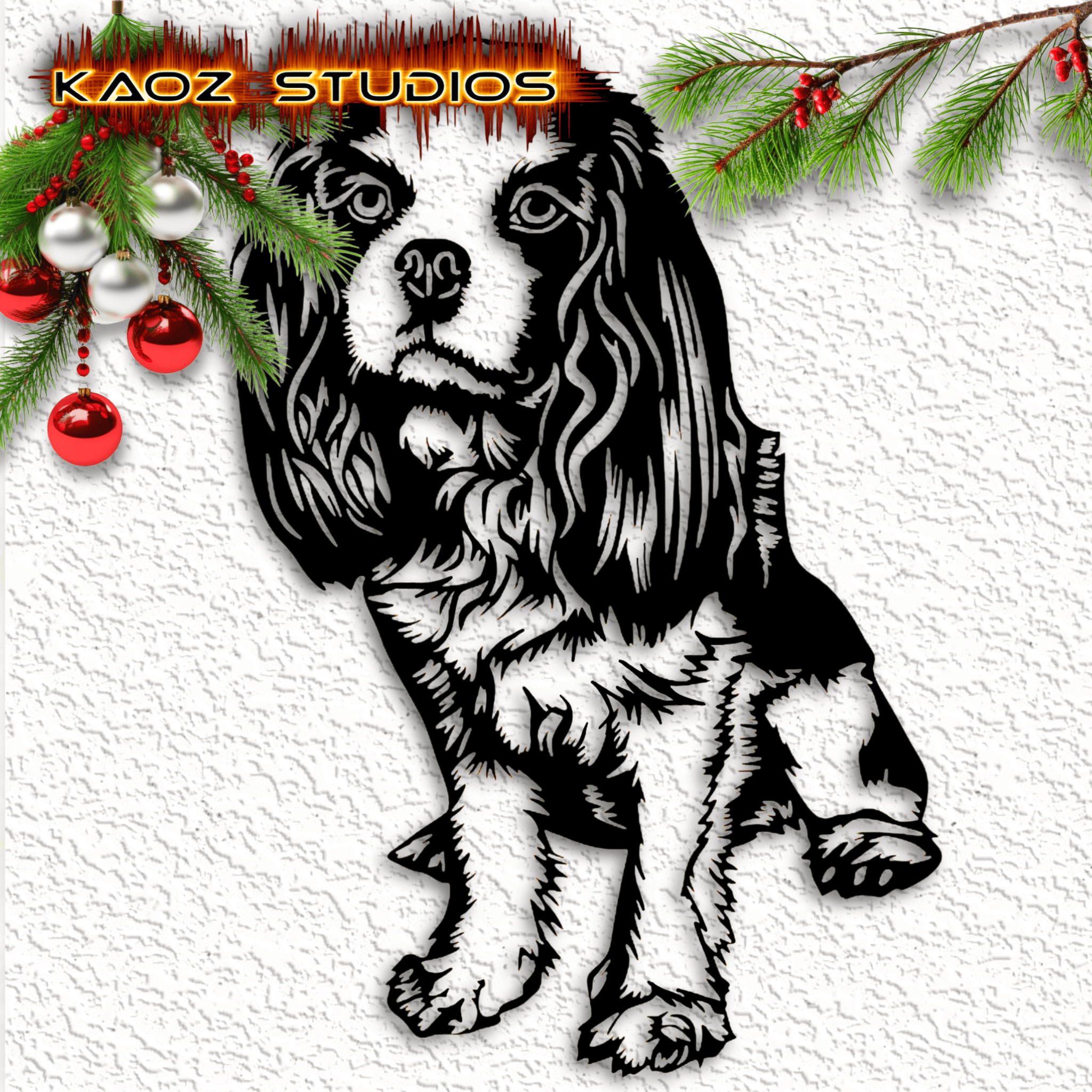 Spaniel wall art realistic spaniel wall decor 3d model
