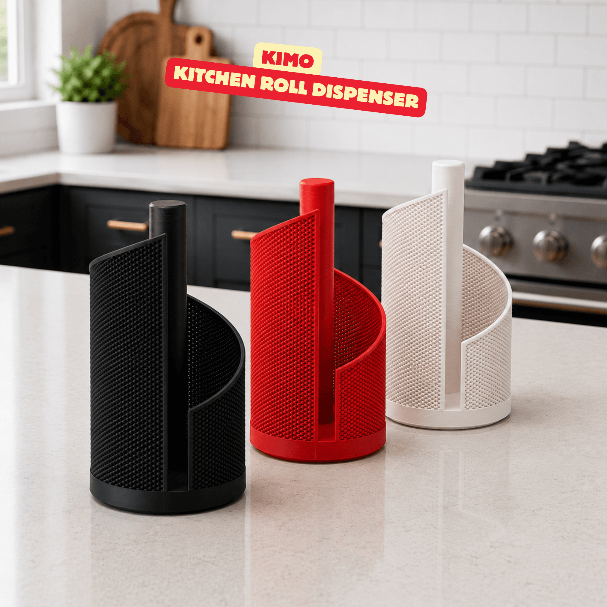 PAPER TOWELL HOLDER (KIMO) - TWO SIZES / TISSUE ROLL HOLDER / MODERN HOME DECOR 3d model