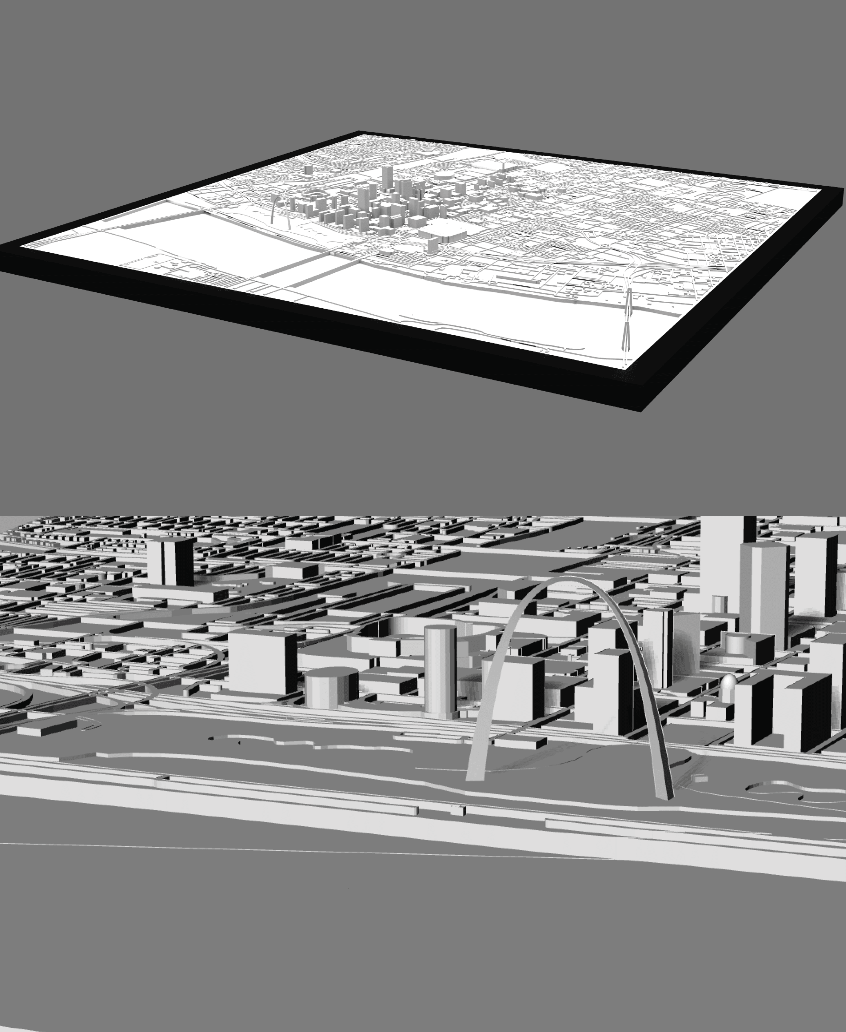 ST.LOUIS, Skyline 3d map 3d model