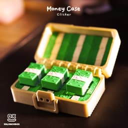 Money Case Fidget Clicker | Briefcase Cash Mechanical Toy 3d model