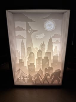Avengers Shadow Box Light Box 3d Lamp 3d model