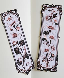 2 floral Bookmarks - Hueforge - 4 Colors 3d model