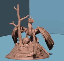 Young Green Dragon 3d model