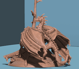 Young Green Dragon 3d model