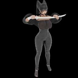 Voluptuous Anime Warrior Adult Fantasy v2 3d model