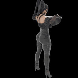 Voluptuous Anime Warrior Adult Fantasy v2 3d model