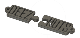 DEEZ NUTS duo keychain 3d model