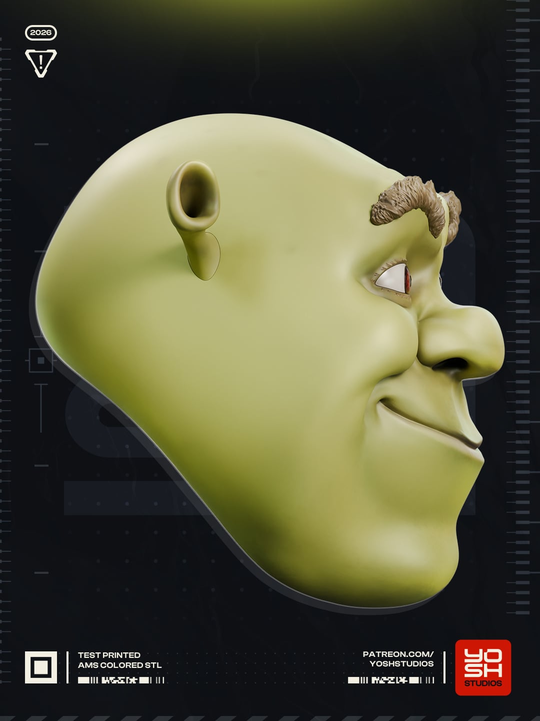 Ogre Mask 3D Printer STL 3d model