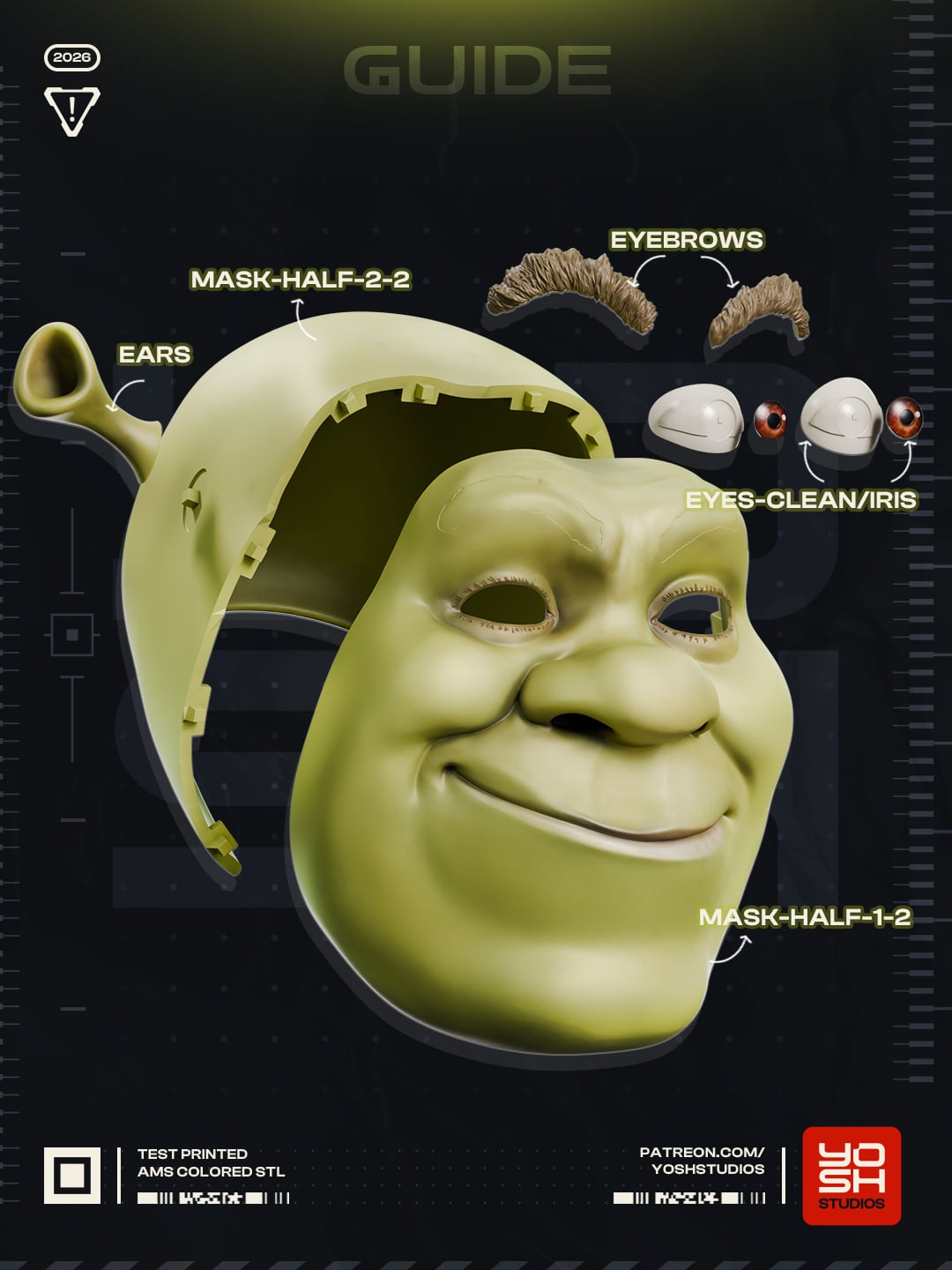Ogre Mask 3D Printer STL 3d model