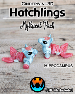 Hippocampus - Cinder Hatchling 3d model