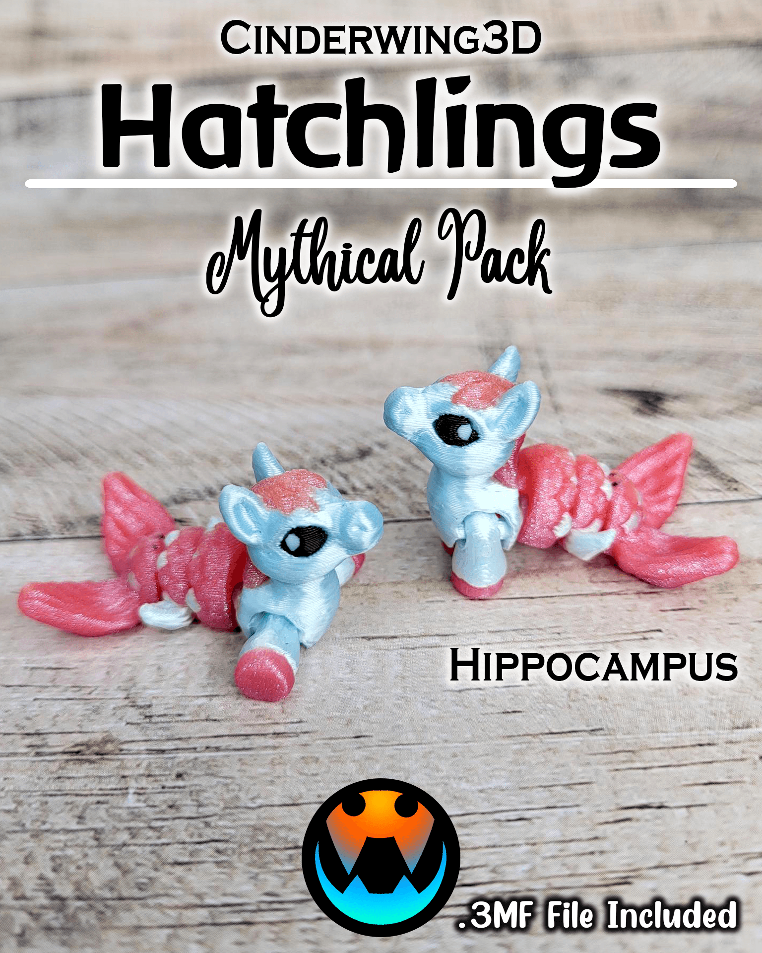 Hippocampus - Cinder Hatchling 3d model