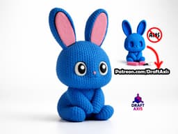 Knitted Bunny - Cute Animals 3d model