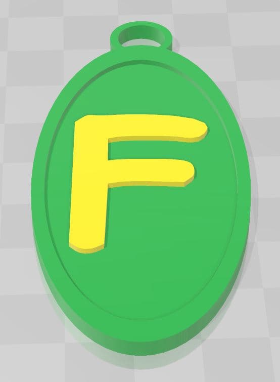 F KEYCHAIN.stl 3d model