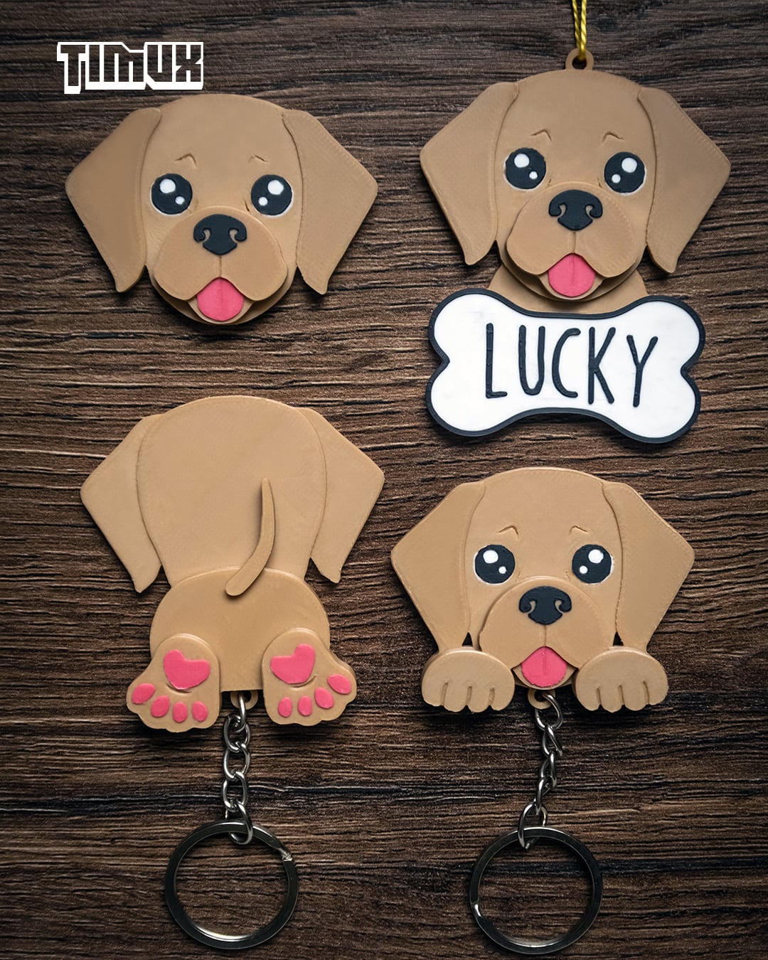 LABRADOR KEYCHAIN SET 3d model