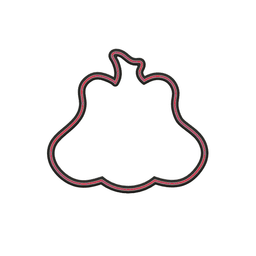 Wonky Fat Pumpkin Cookie Cutter STL File - 4 inches 3d model